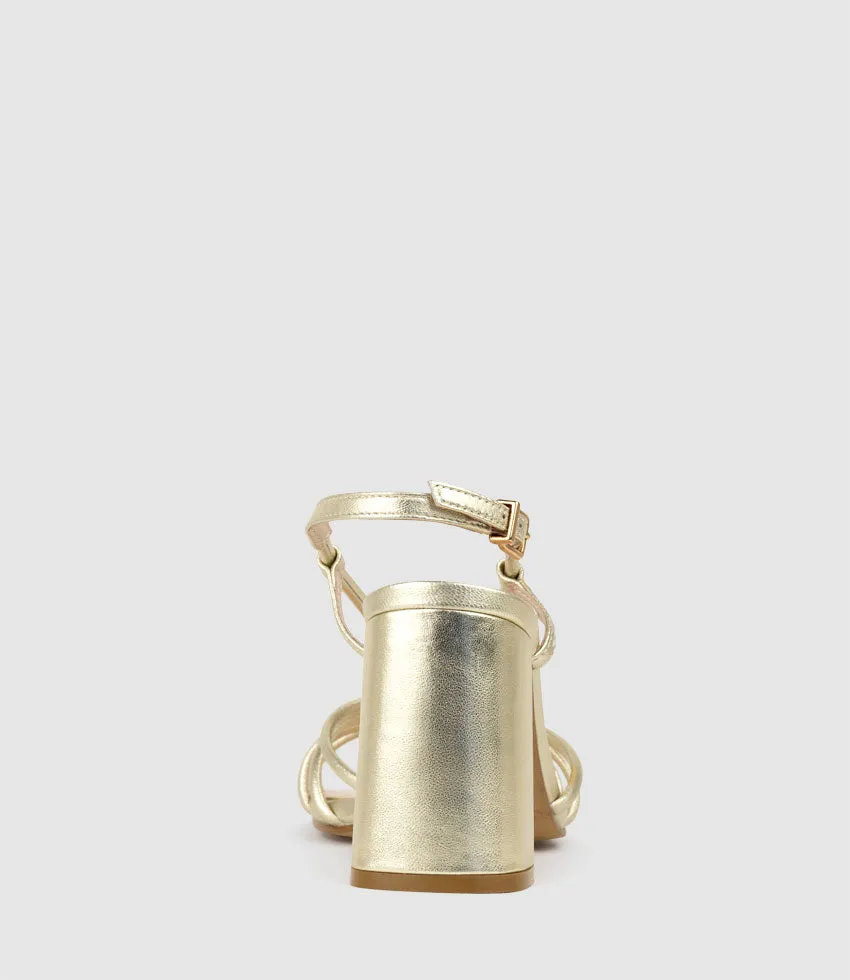 KYA85 Tubed Knot Sandal in Pale Gold