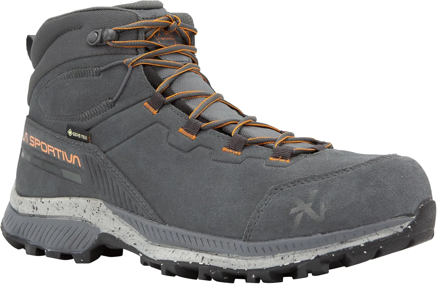 La Sportiva Mens TX Hike Mid Leather GTX Waterproof Hiking Boots, Metal/Hawaiian Sun, 8.5 US | 48.5 EU