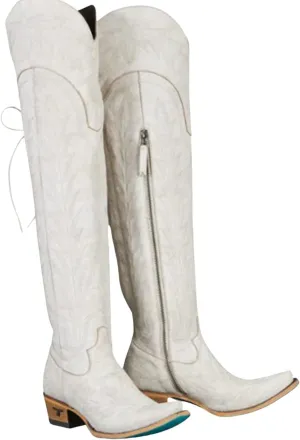 Lane Women's Lexington Leather Tall Western Boot Snip Toe - LB0499D 7 M US Ivory