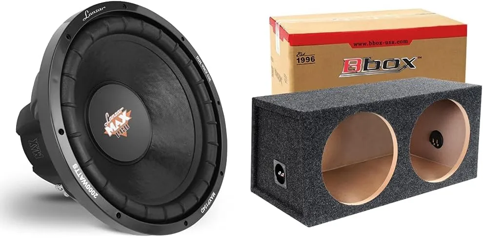 Lanzar 15in Car Subwoofer Speaker   Atrend Bbox Dual Sealed 15" Subwoofer Enclosure