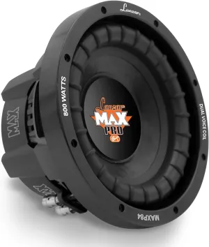 Lanzar 8 inch Car Subwoofer Speaker - Black Non-Pressed Paper Cone, Aluminum Voice Coil, 4 Ohm Impedance, 800 Watt Power and Foam Edge Suspension for Vehicle Audio Stereo Sound System - MAXP84