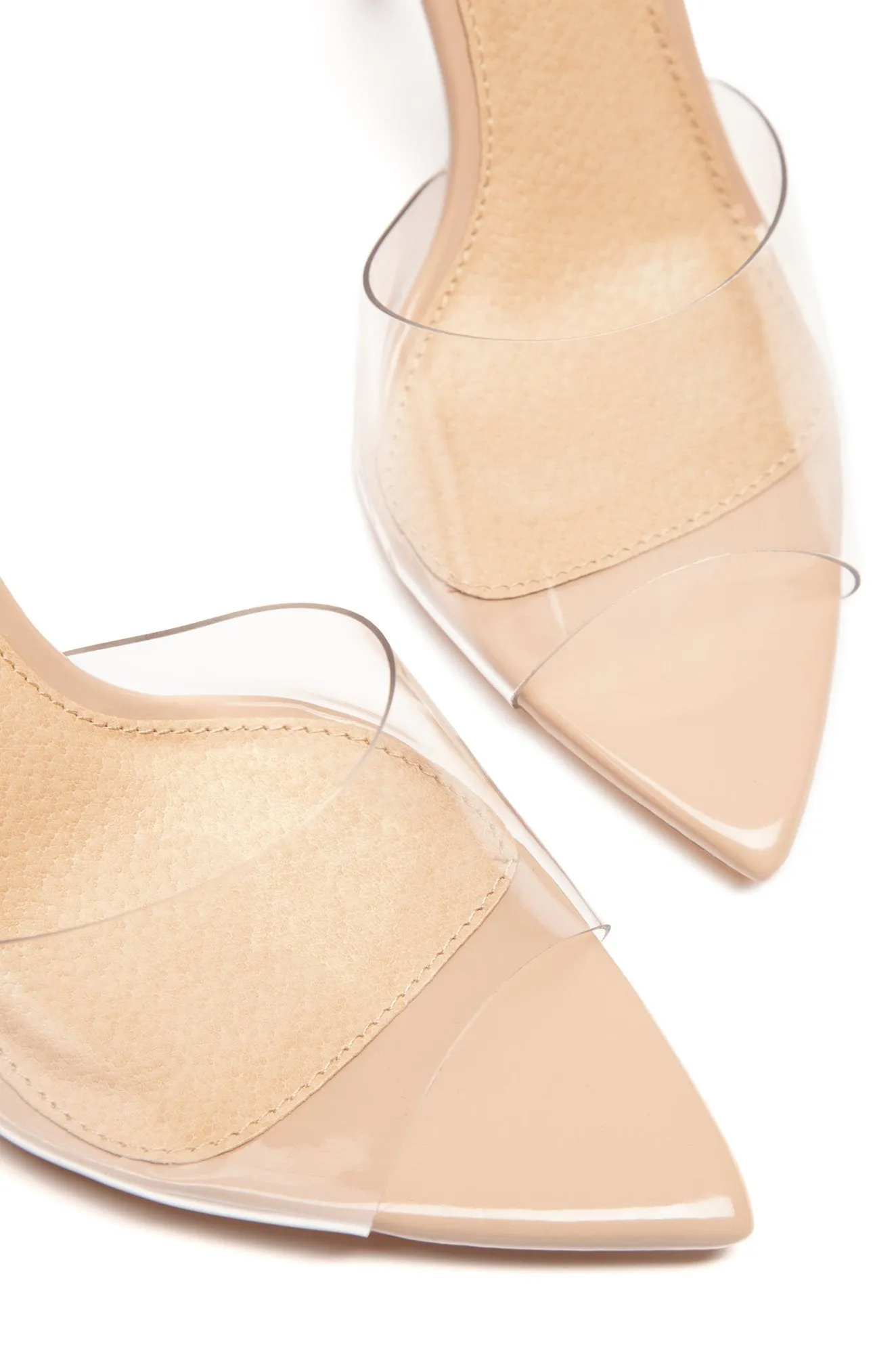 Liliana Laurent-3 Sandals Transparent Nude Back Open Clear Pump On-budget Heel Mule High Expedited delivery