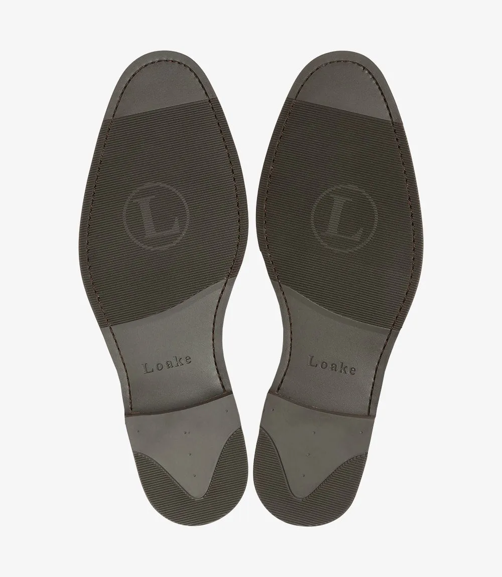 LOAKE Imperial Loafer - Burgundy Calf - (F) fitting rubber Sole