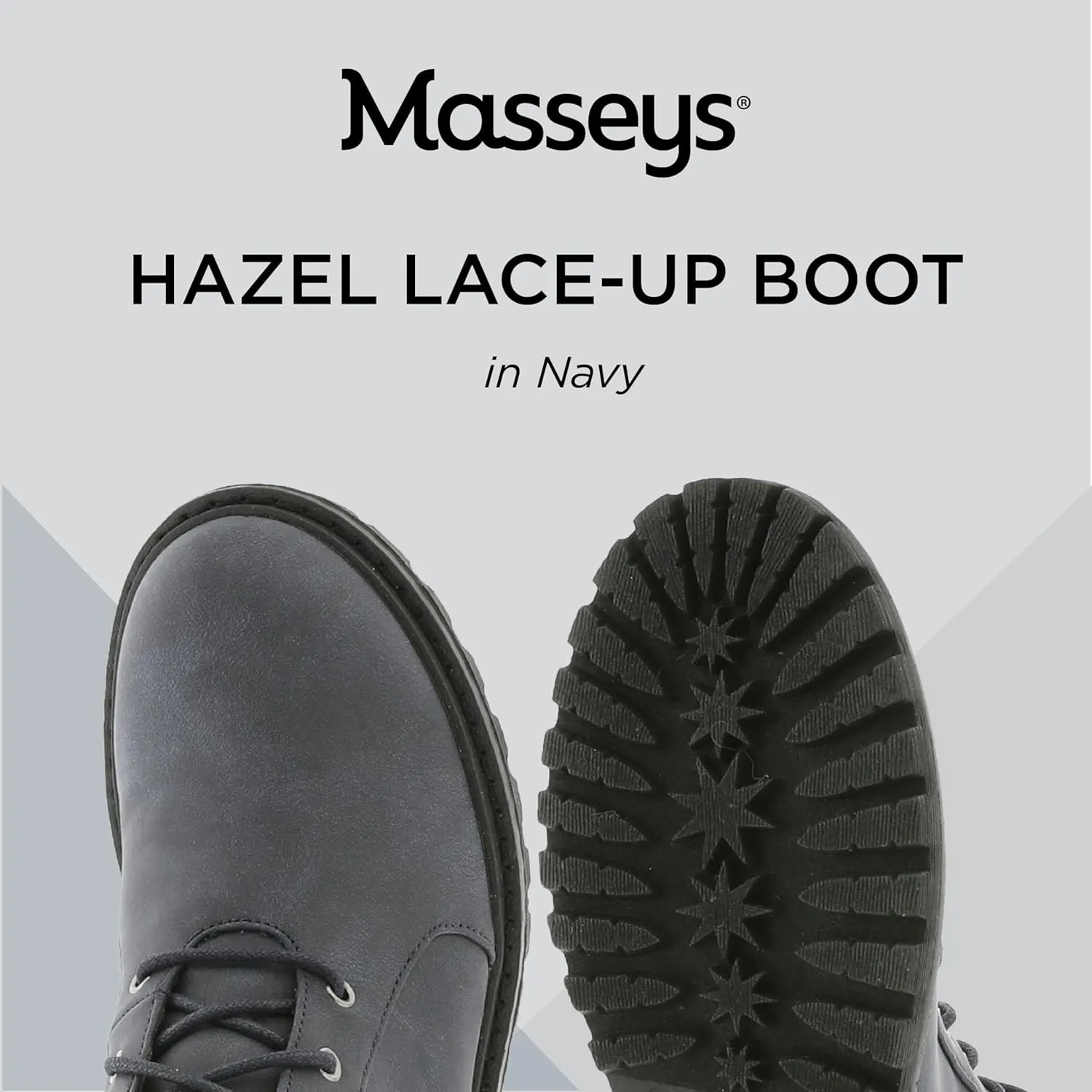 Masseys Women's Hazel Lace-Up Lug Sole Boot