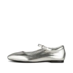 Maya Metallic Ballerina in Silver Metallic by Shoe The Bear