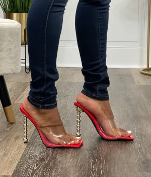 Melody Heeled Mule (Red)