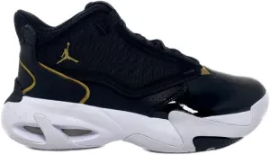 Men's Jordan Max Aura 4, Black/Metallic Gold-White, 12 M US