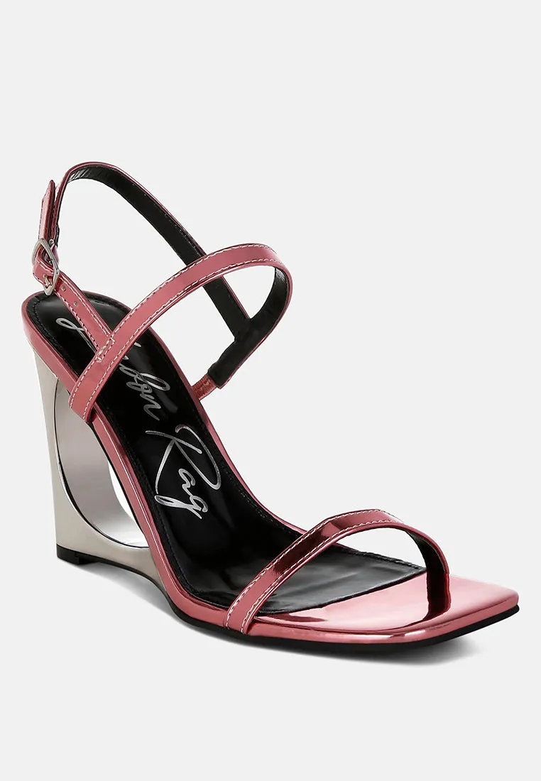 Metallic Fantasy Wedge Heel Sandals By RAG