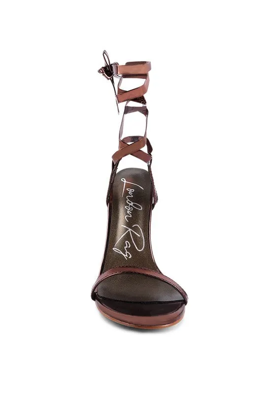 Metallic Pointed Sandals