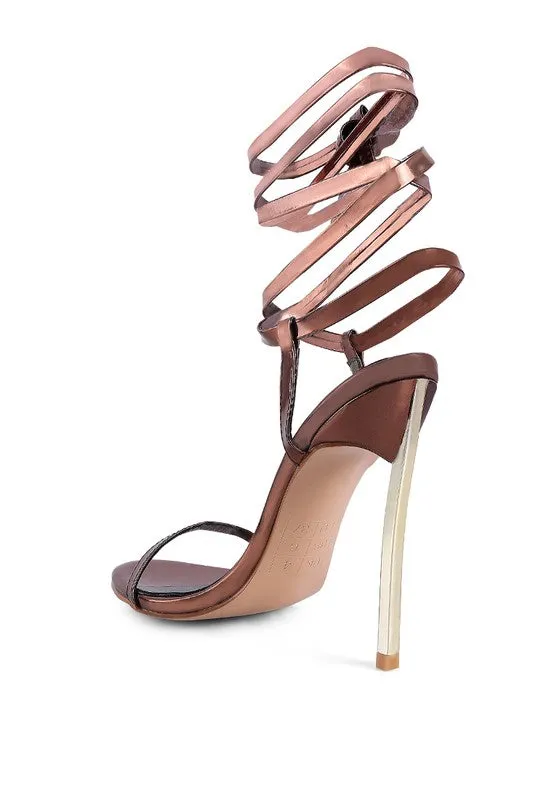 Metallic Pointed Sandals