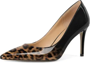Mettesally Women's Pointed Toe High Heels Gradient Pumps Stiletto Heels Usual Wedding Party Dress Shoes