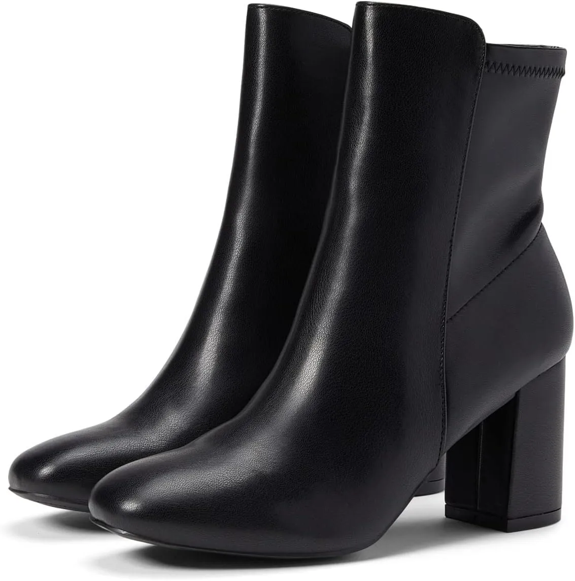 MIA Shoes Carla Womens Vegan Leather Ankle Boots with Heel