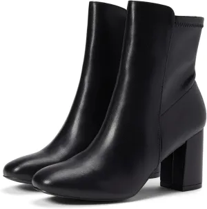 MIA Shoes Carla Womens Vegan Leather Ankle Boots with Heel