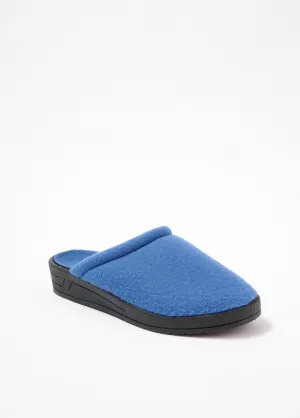 Mixed mule comfort width fleece slippers