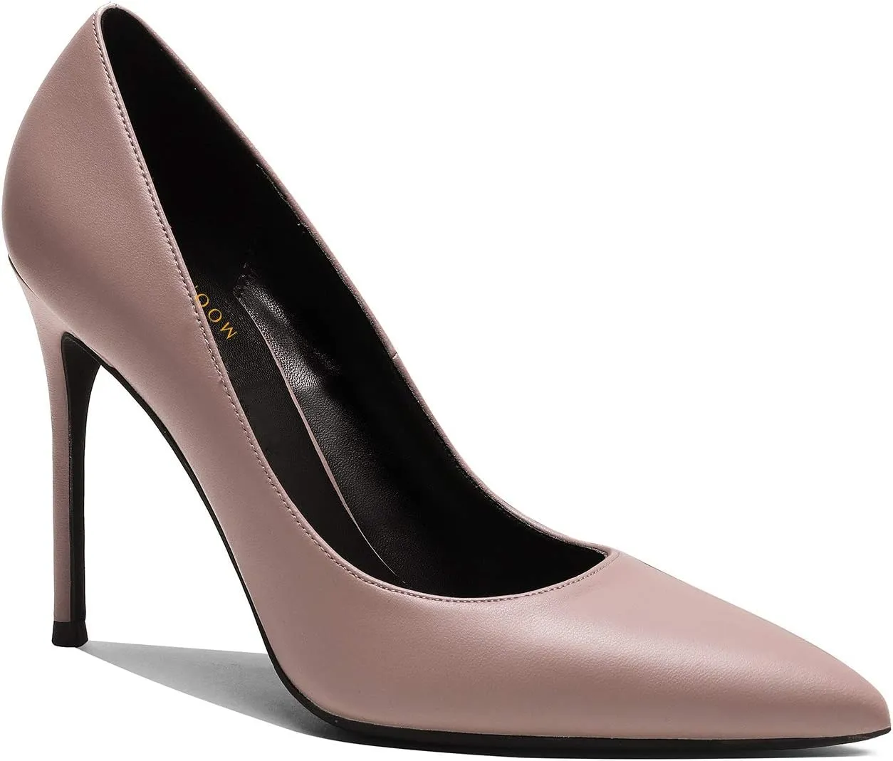 MOOMMO Women Satin High Heel Pumps Pointed Toe Sexy Stilettos 4 inch Slip On Formal Dress Shoes for Ladies Wedding Party Evening Work 4-13 M US