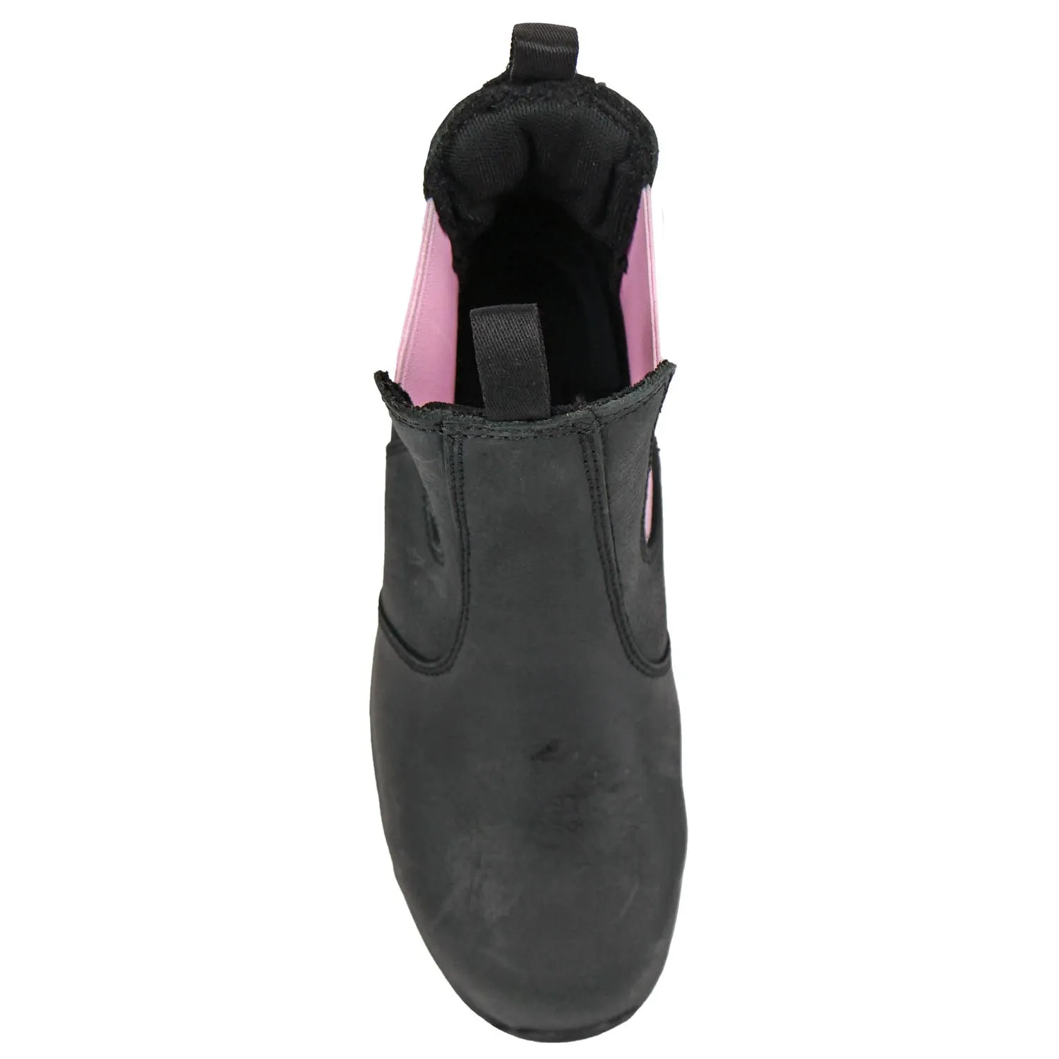 Moxie Trades Womens Angel Comp Toe Chelsea Black Leather Work Boots