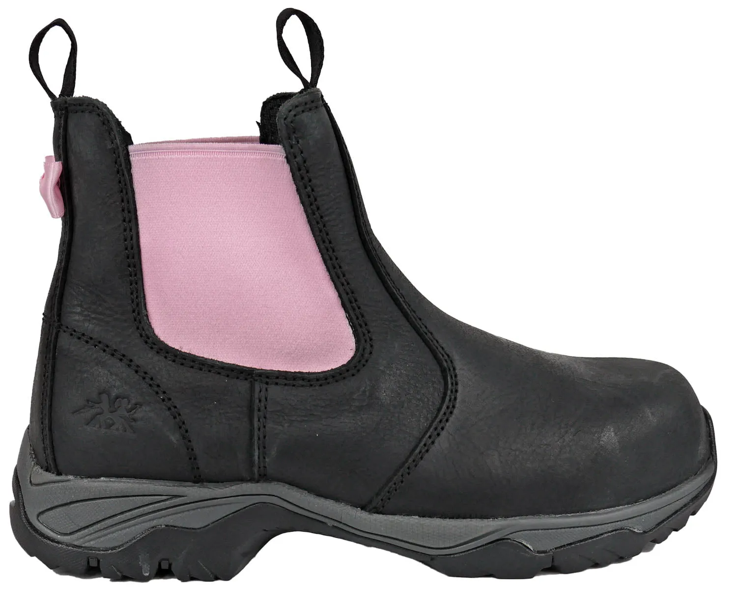 Moxie Trades Womens Angel Comp Toe Chelsea Black Leather Work Boots