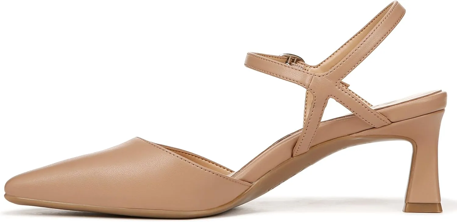 Naturalizer Women's Tara Pointed Toe Kitten Heel Ankle Strap Pump