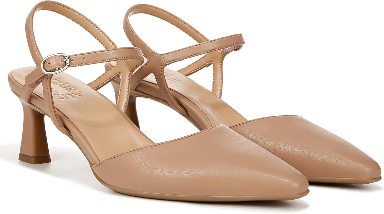 Naturalizer Women's Tara Pointed Toe Kitten Heel Ankle Strap Pump