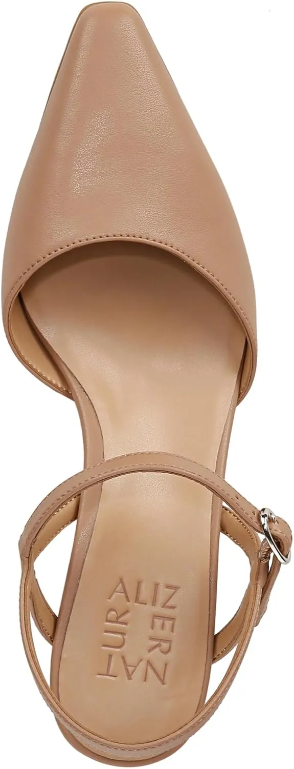 Naturalizer Women's Tara Pointed Toe Kitten Heel Ankle Strap Pump