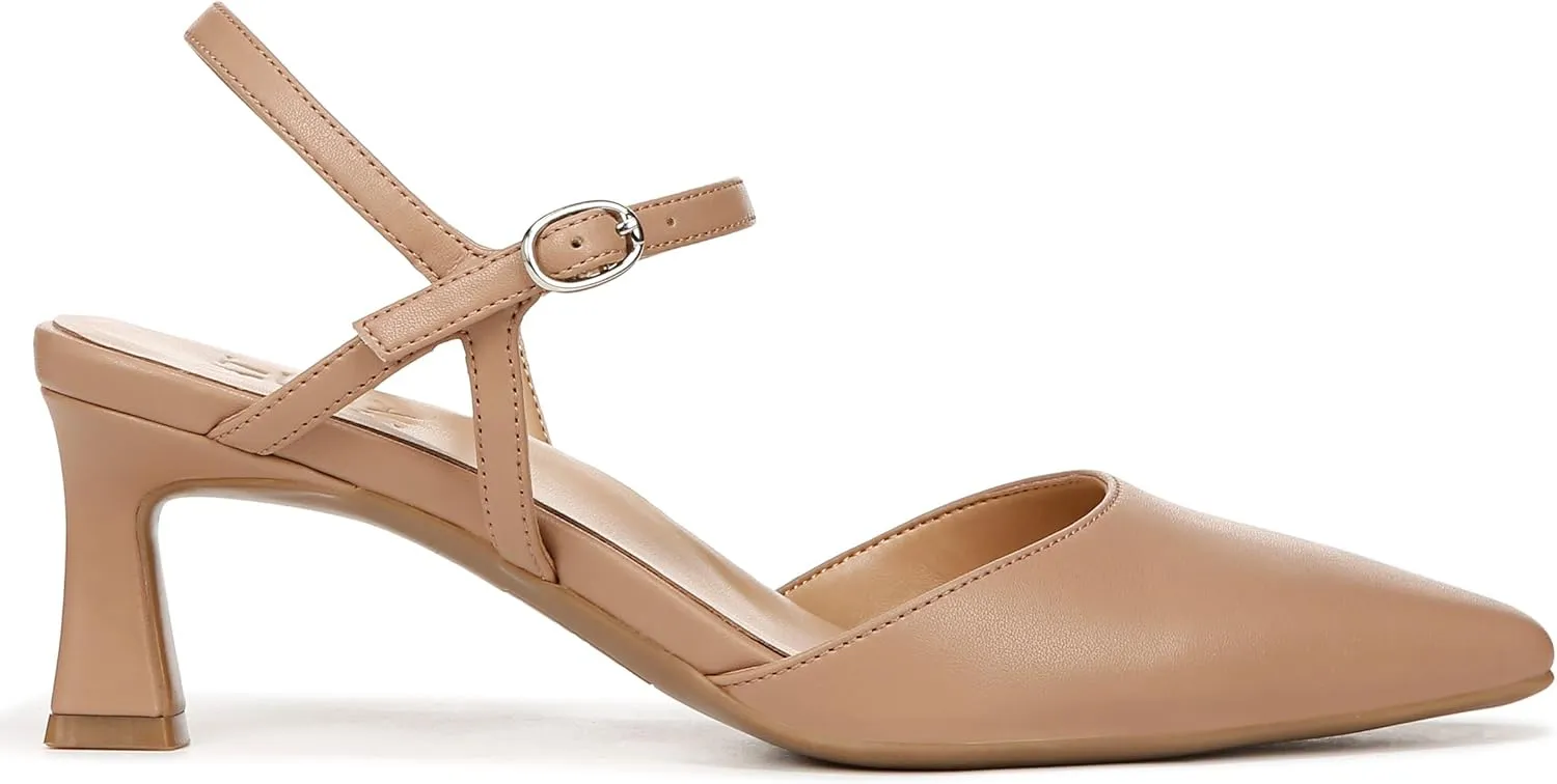 Naturalizer Women's Tara Pointed Toe Kitten Heel Ankle Strap Pump