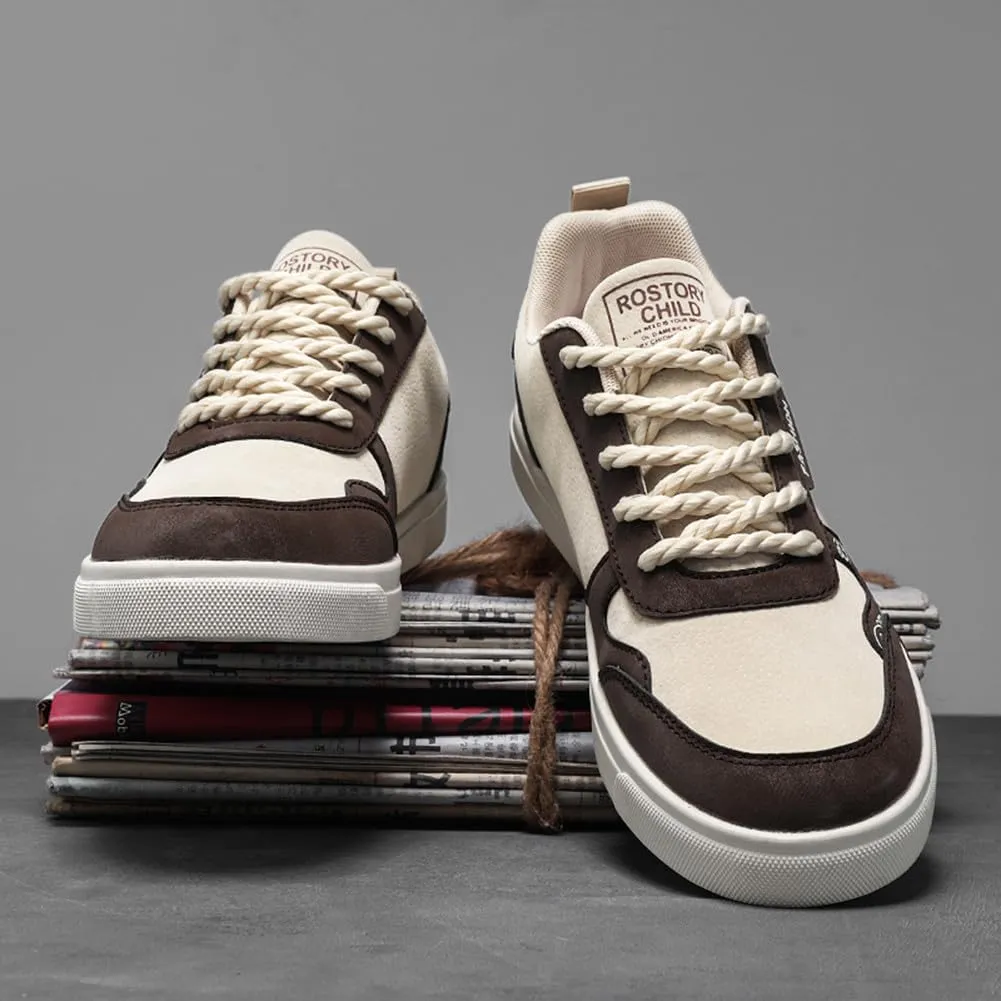 NCNDB Men's Leather Skateboard Walking Shoes Fashion Anime Casual Sneaker