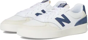 New Balance Men's 300 V3 Court Sneaker, White/Sea Salt/Vintage Indigo, 4.5