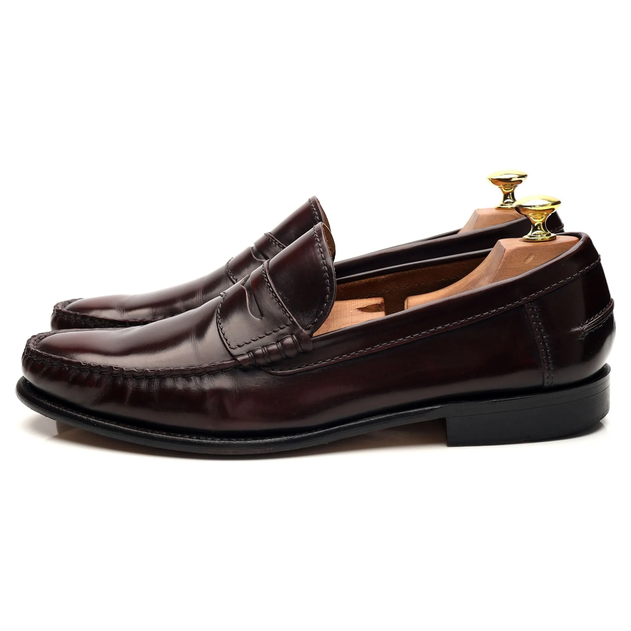 'Newington' Burgundy Leather Loafer UK 8.5 F