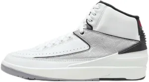 NIKE Air Jordan 2 Retro Python Mens (DR8884-102, White/Black/Sail/Fire Red) Size 7