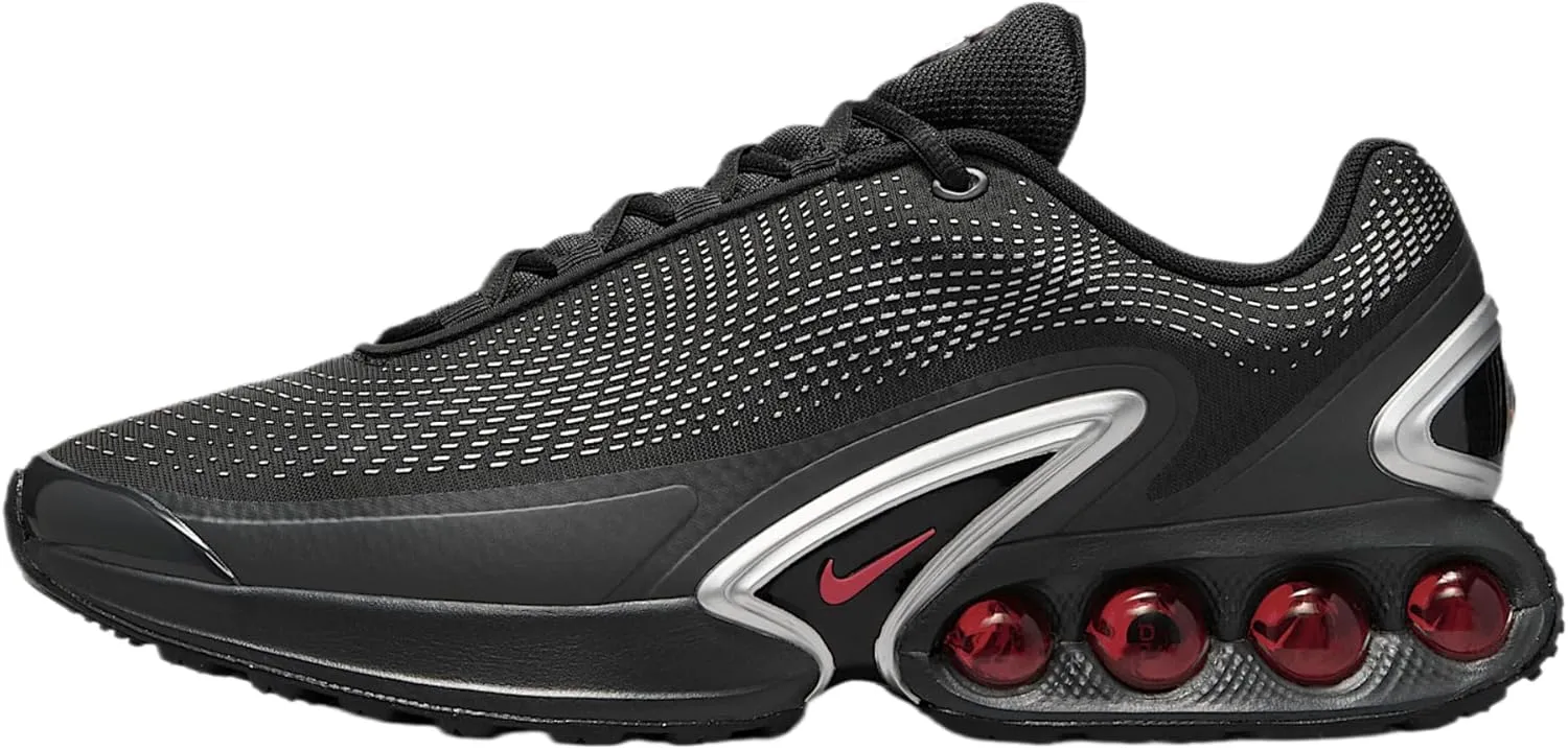Nike Air Max Dn Shoes (DV3337-016, Black/Black/Metallic Silver/University Red)