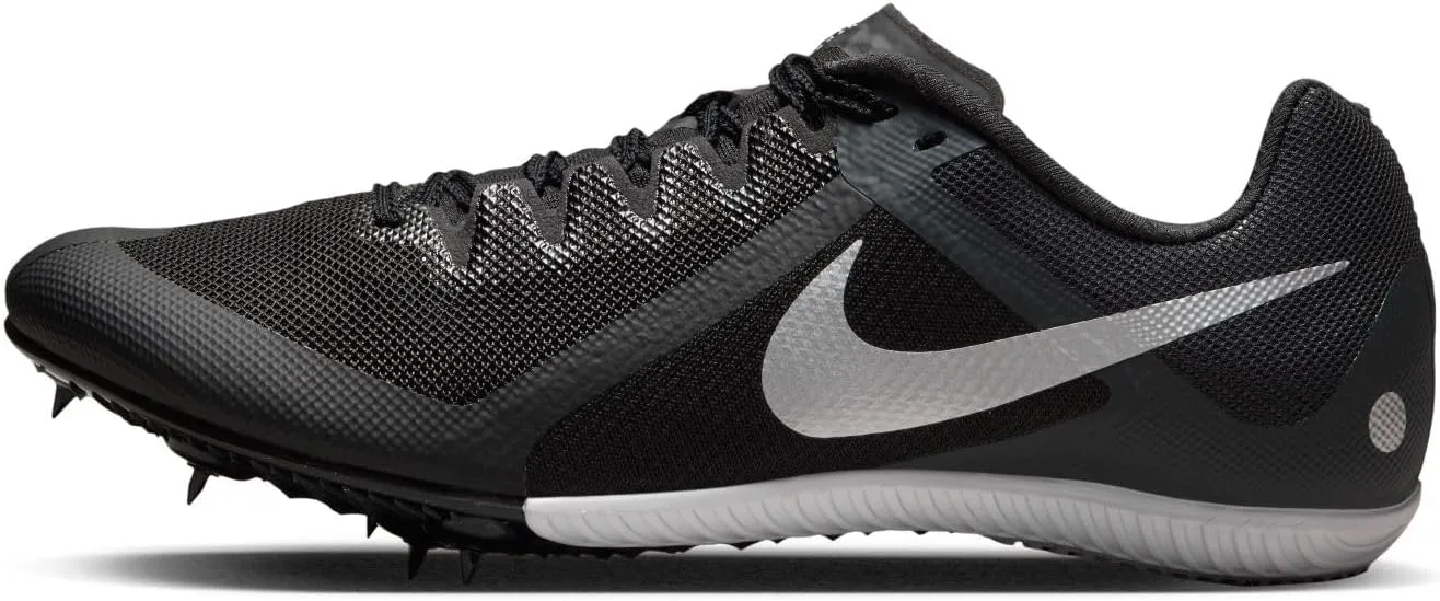 Nike Rival Multi Track & Field Multi-Event Spikes Cleats Shoes Black/Light Smoke Grey/Dark Smoke Grey/Metallic Silver DC8749-001 Size Mens 4.5