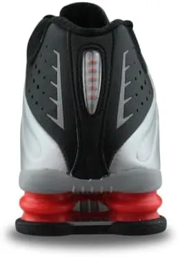 Nike Shox R4 Men's Shoes (HQ1988-002, Metallic Silver/Black/Picante Red/Metallic Silver)