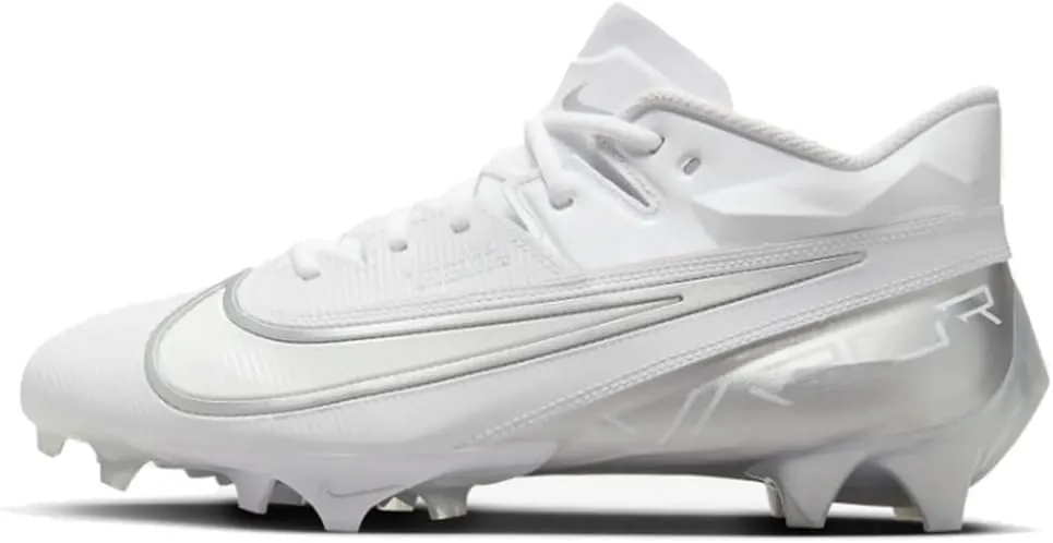 Nike Vapor Edge Elite 360 2 Men's Football Cleats (DA5457-101,White/Metallic Silver-Pure Platinum) Size 16