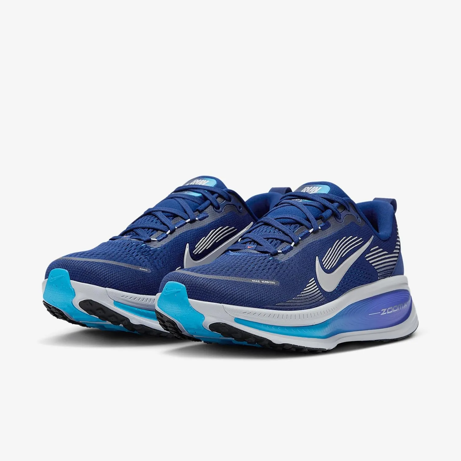 Nike Vomero 18 Men's Road Running Shoes (Blue Void/Blue Lightning/Bright Crimson/Metallic Silver)