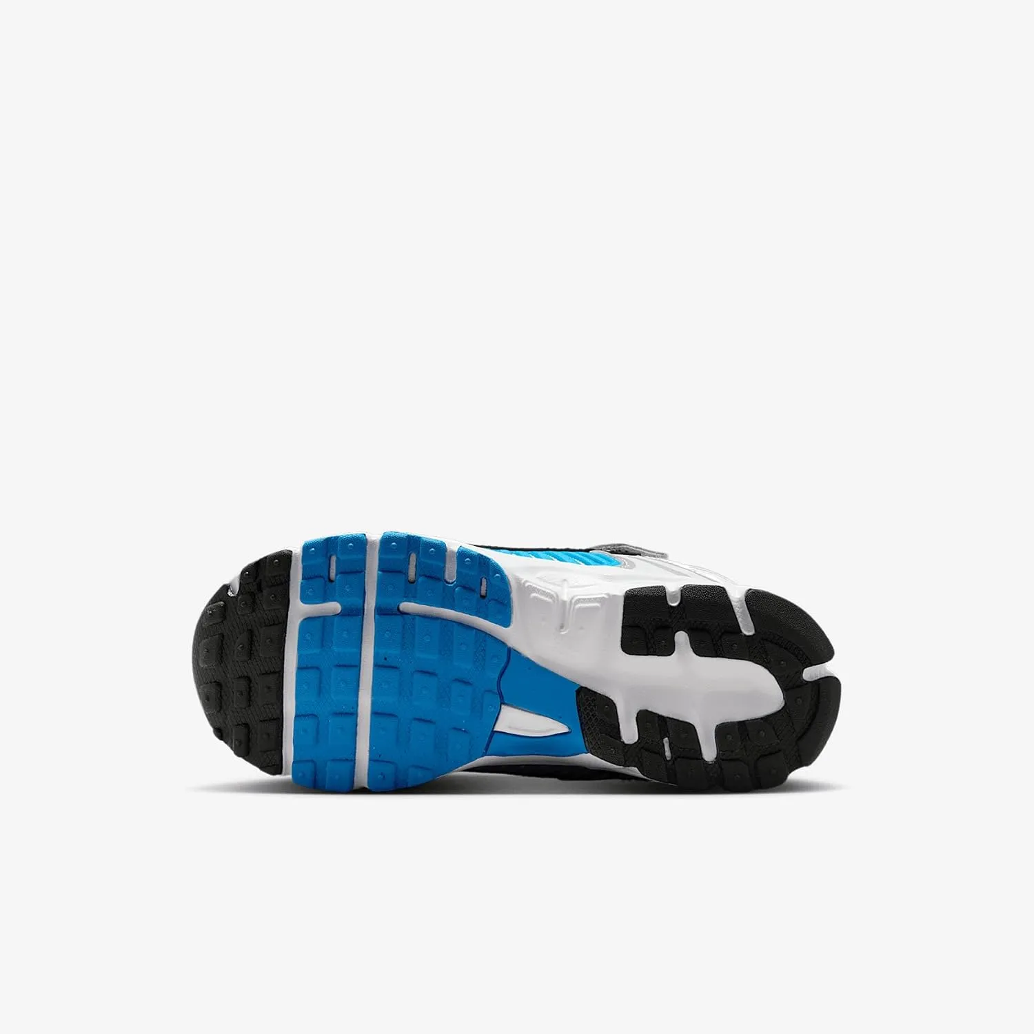 Nike Vomero 5 Little Kids' Shoes (HF6999-105, White/Light Photo Blue/Black/Metallic Silver)