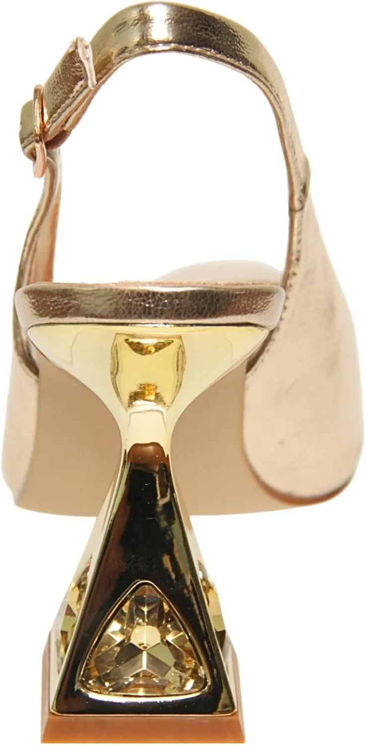 Ninety Union Lady Couture Mistic Jewel Metallic Heel Slingback