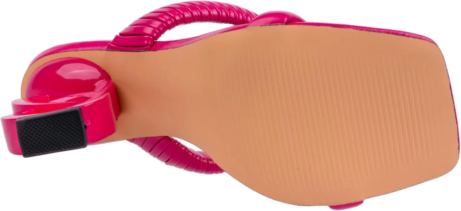Ninety Union Raddle Metallic Heel Pleaded Two Band Slide