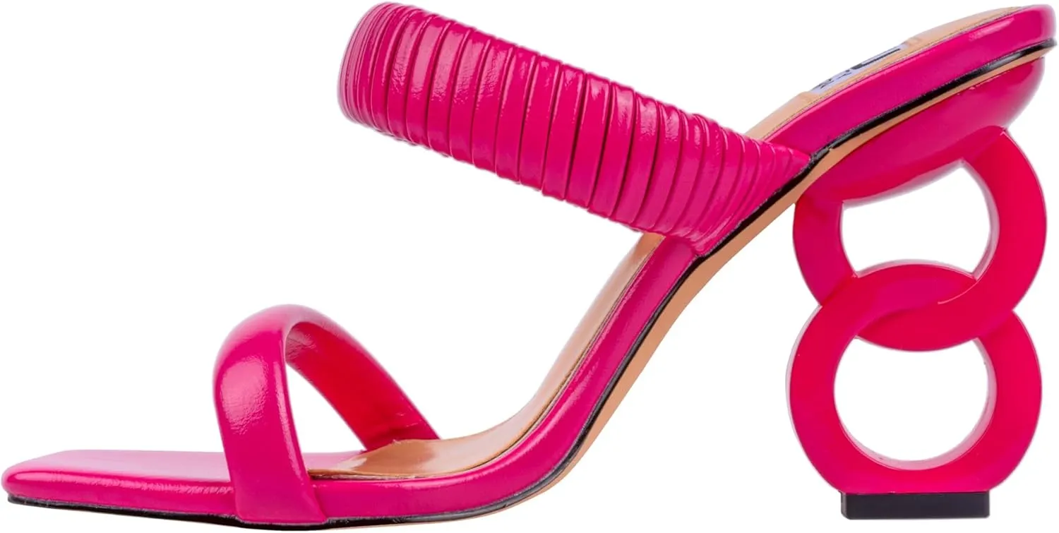 Ninety Union Raddle Metallic Heel Pleaded Two Band Slide