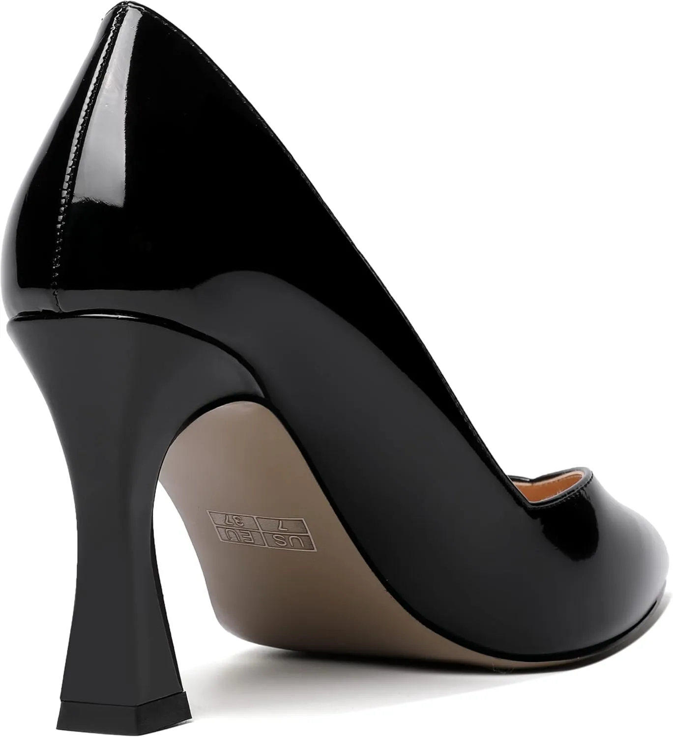 NUMALEO Womens Evening Sexy Pointed Toe Solid Slip On Spool High Heel Pumps Shoes 3.3 Inch