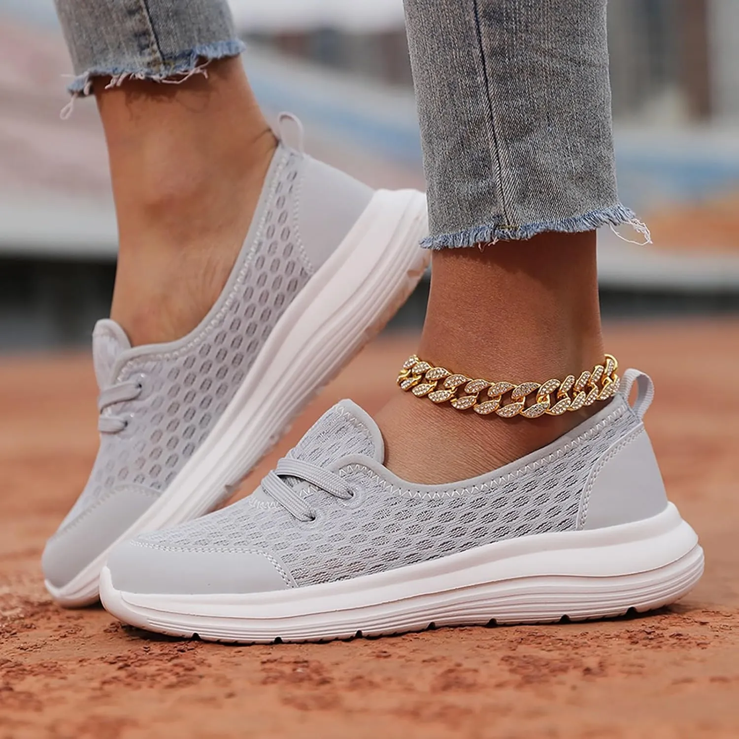 Older Womens Walking Shoes Walking Sneakers Comfort Mesh Breathable Casual Fashion Gym Lightweight Tennis Sport