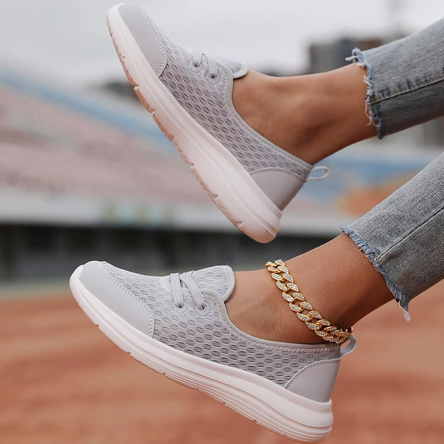 Older Womens Walking Shoes Walking Sneakers Comfort Mesh Breathable Casual Fashion Gym Lightweight Tennis Sport