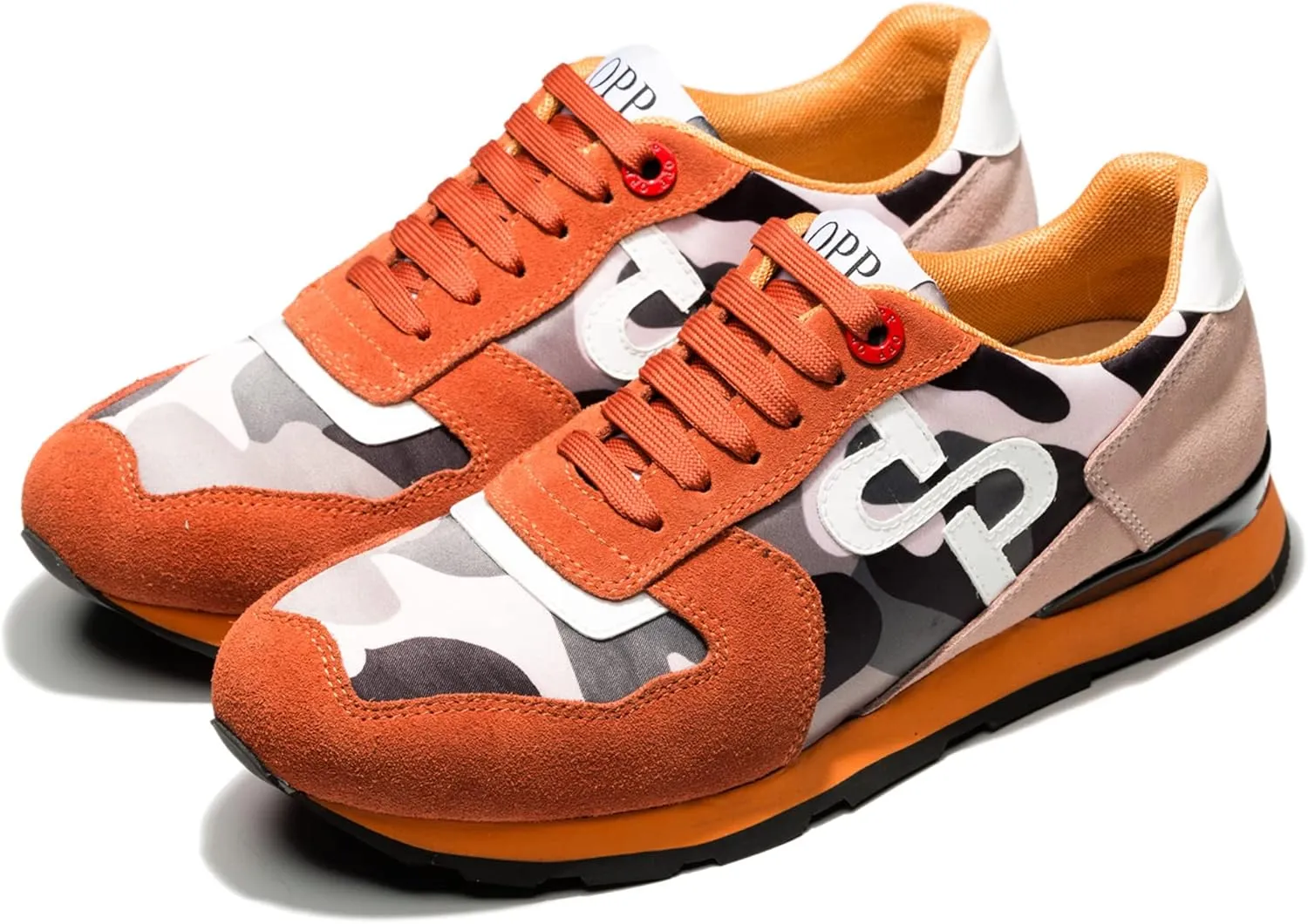 OPP Men's Fashion Sneakers Casual Lace-up Suede Leather Shoes Running Athletic Tennis Sports Gym