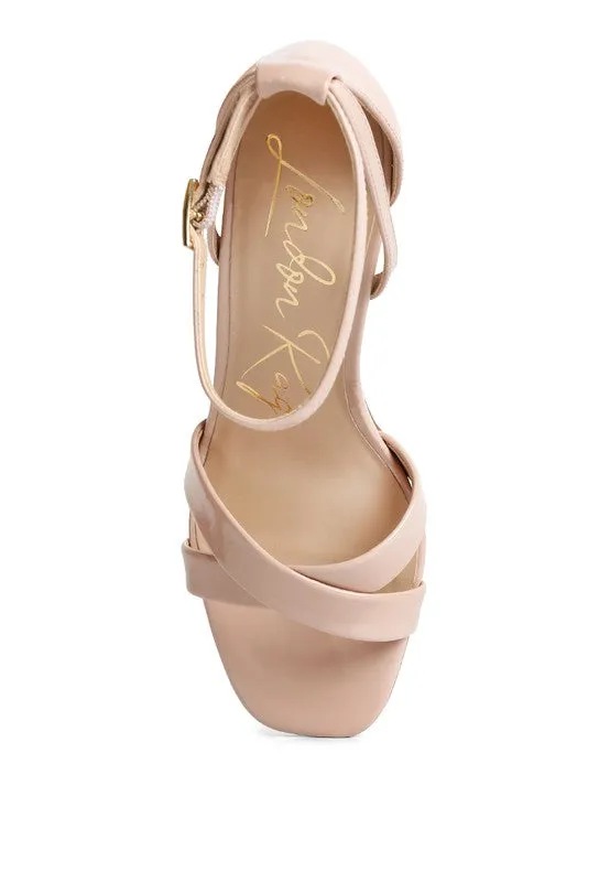 Oraiku Faux Suede Cross Strap Heels