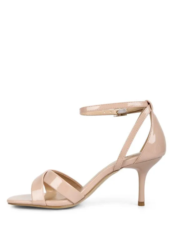 Oraiku Faux Suede Cross Strap Heels