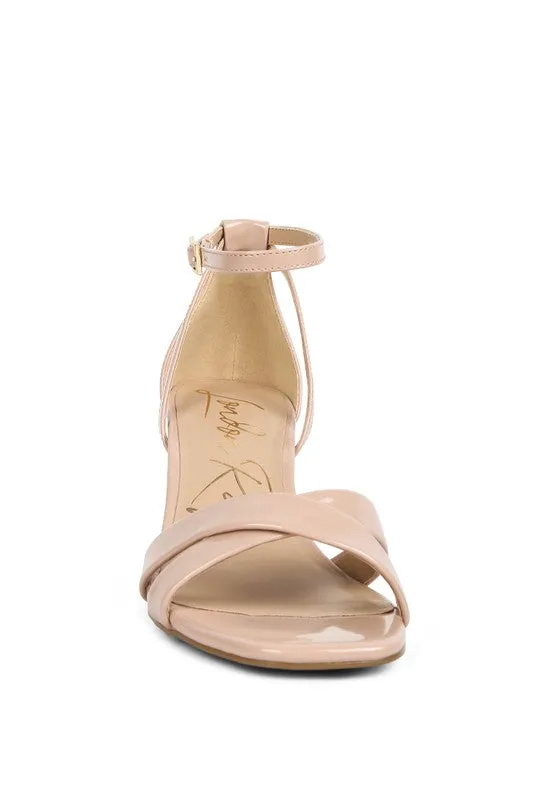 Oraiku Faux Suede Cross Strap Heels
