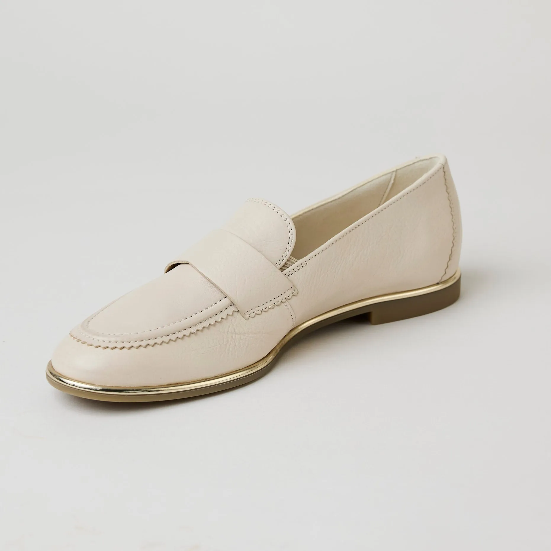 Paul Green Beige Leather Loafers