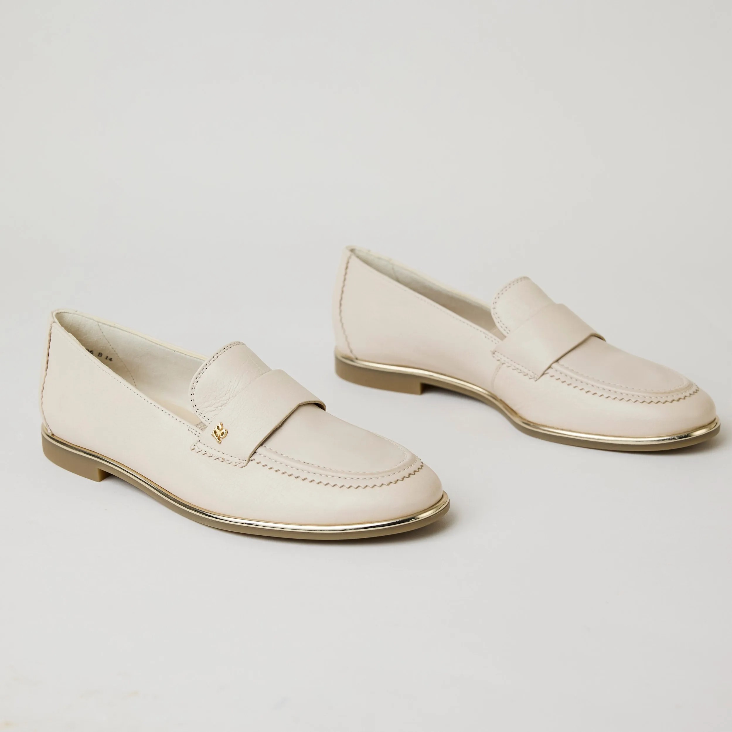 Paul Green Beige Leather Loafers