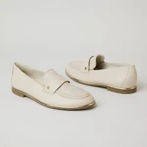 Paul Green Beige Leather Loafers