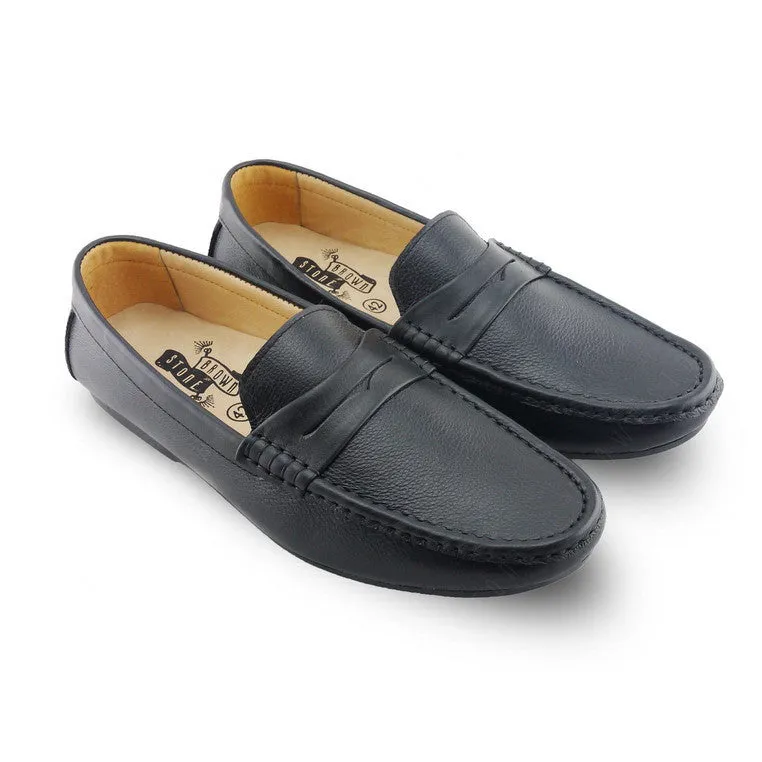 Penny Loafer Wrinkle Soft Leather Leather Black (Black Series)