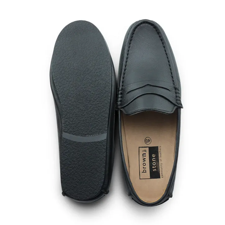 Penny Loafer Wrinkle Soft Leather Leather Black (Black Series)